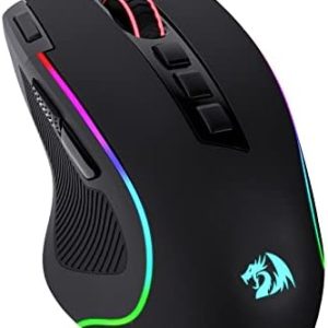 Redragon M612 Predator RGB Gaming Mouse, 8000 DPI Wired Optical Gamer Mouse with 11 Programmable Buttons & 5 Backlit Modes, Software Supports DIY Keybinds Rapid Fire Button